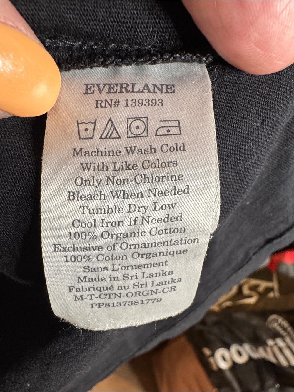 Everlane Uniform Organic Cotton Black Crewneck Tee Shirt Size Medium - Picture 10 of 12